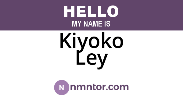 Kiyoko Ley