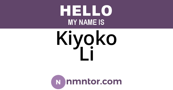 Kiyoko Li