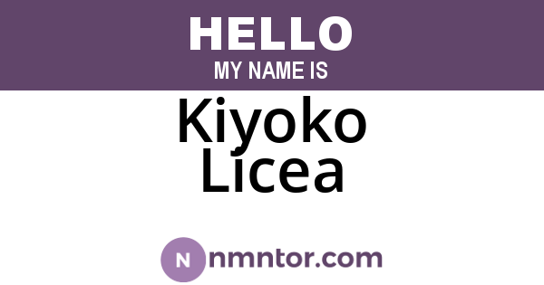Kiyoko Licea