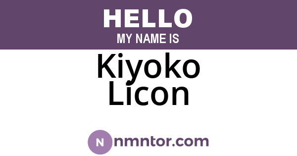 Kiyoko Licon