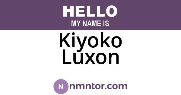 Kiyoko Luxon