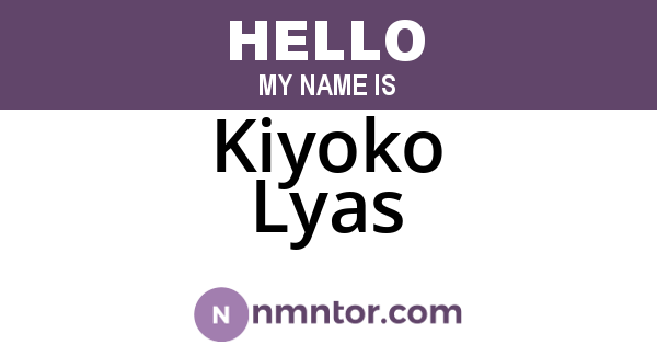 Kiyoko Lyas