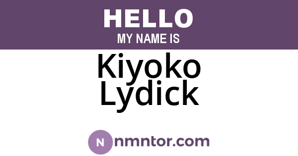 Kiyoko Lydick