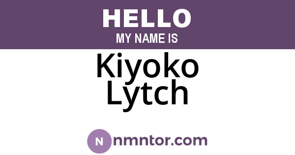 Kiyoko Lytch
