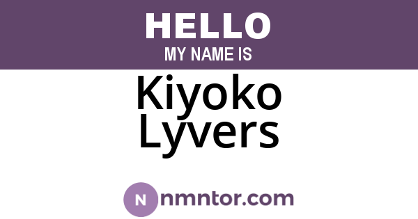Kiyoko Lyvers
