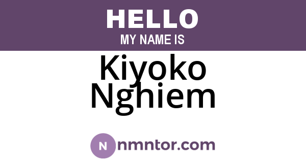 Kiyoko Nghiem