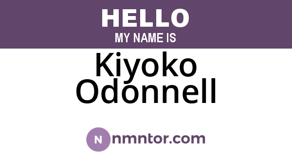 Kiyoko Odonnell