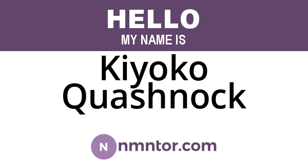 Kiyoko Quashnock