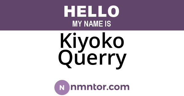Kiyoko Querry