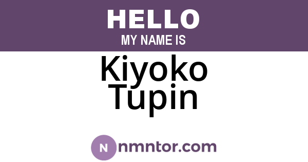 Kiyoko Tupin