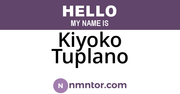 Kiyoko Tuplano