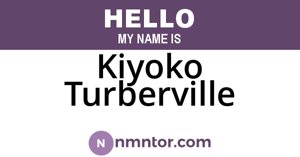 Kiyoko Turberville