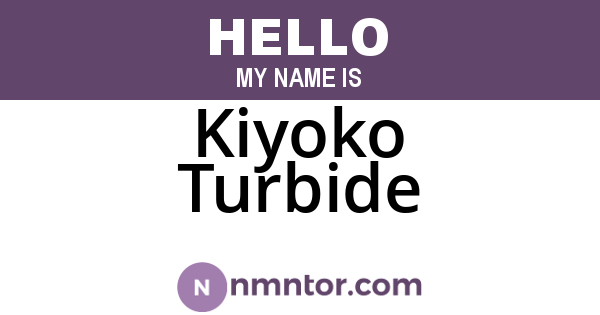 Kiyoko Turbide