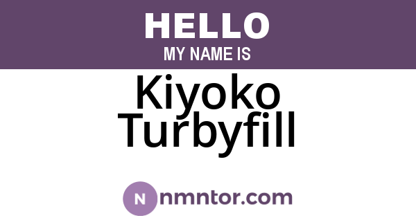 Kiyoko Turbyfill