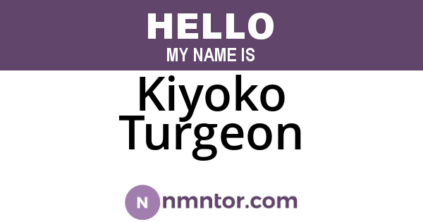 Kiyoko Turgeon
