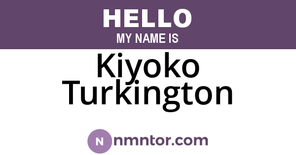Kiyoko Turkington