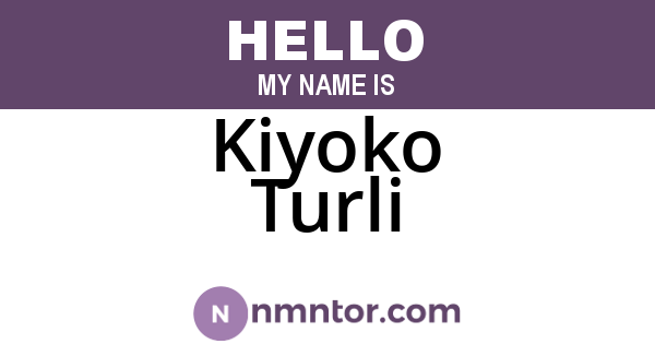 Kiyoko Turli