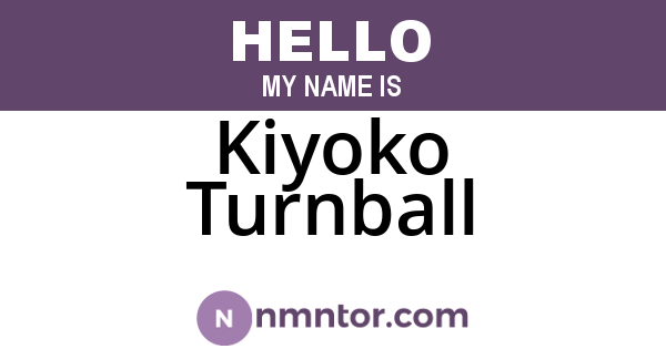 Kiyoko Turnball