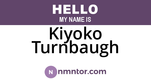 Kiyoko Turnbaugh