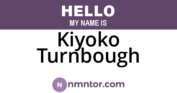 Kiyoko Turnbough
