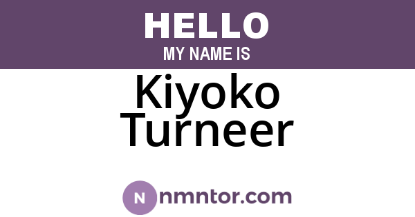 Kiyoko Turneer