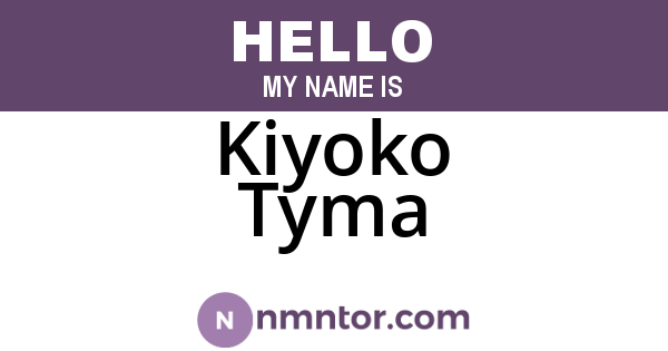 Kiyoko Tyma