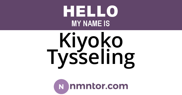 Kiyoko Tysseling