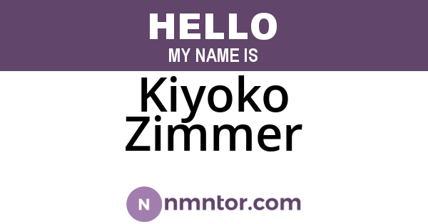 Kiyoko Zimmer