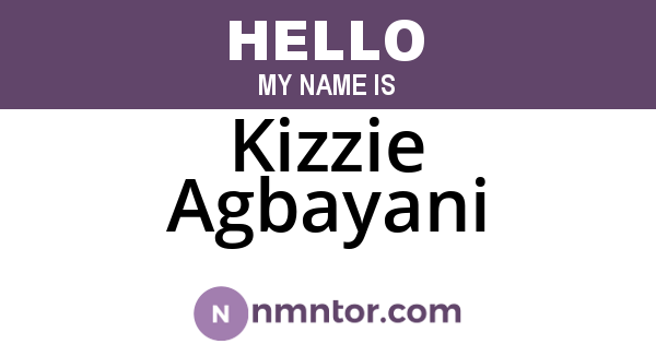 Kizzie Agbayani