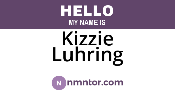 Kizzie Luhring