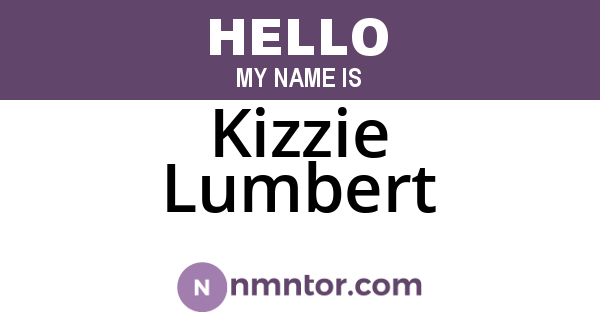 Kizzie Lumbert