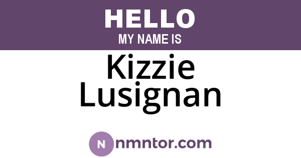 Kizzie Lusignan