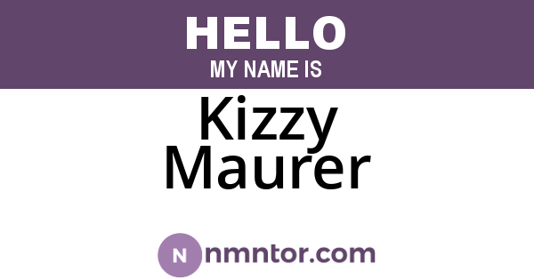 Kizzy Maurer