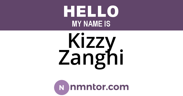 Kizzy Zanghi