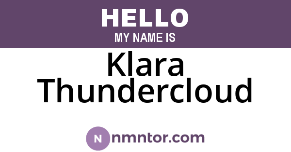 Klara Thundercloud