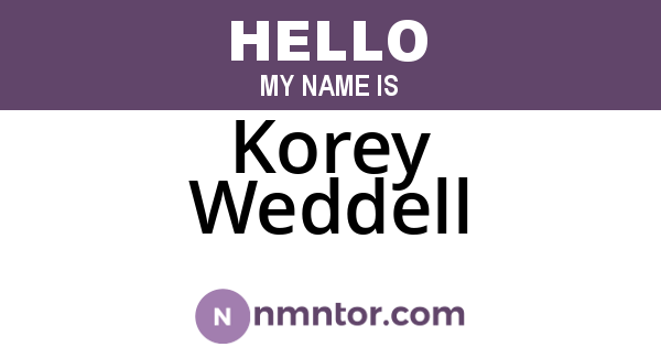 Korey Weddell