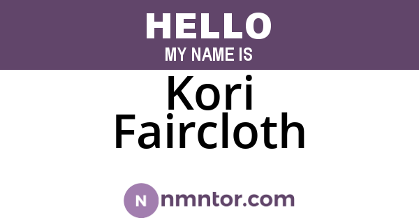 Kori Faircloth