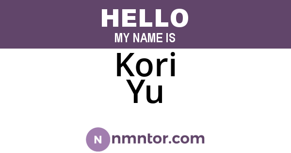 Kori Yu