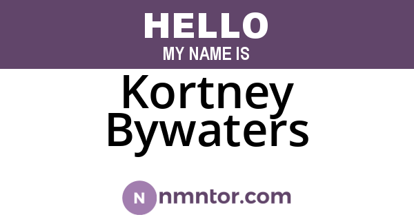 Kortney Bywaters