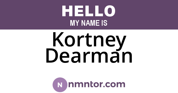 Kortney Dearman