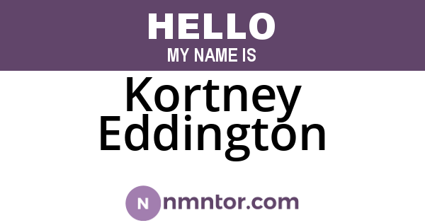 Kortney Eddington