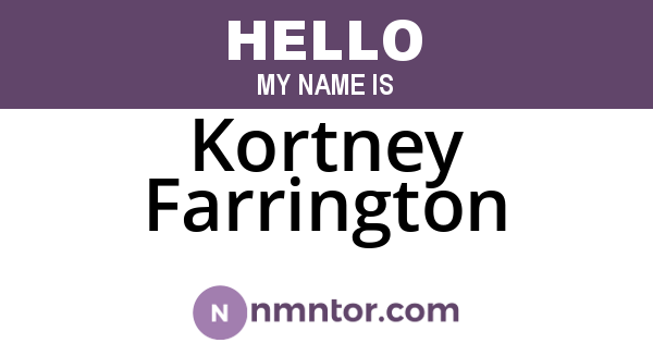 Kortney Farrington