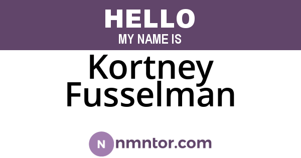 Kortney Fusselman