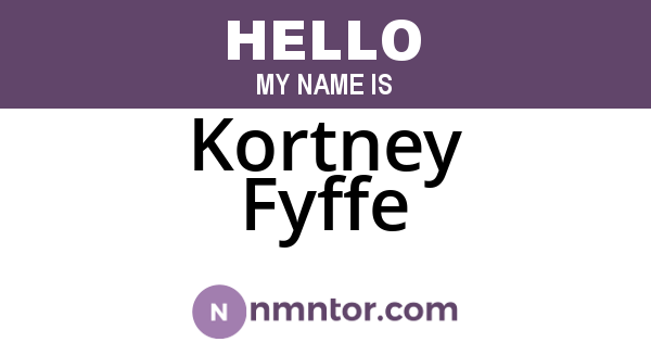 Kortney Fyffe