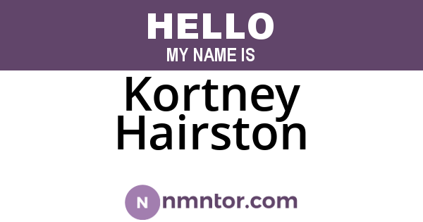 Kortney Hairston