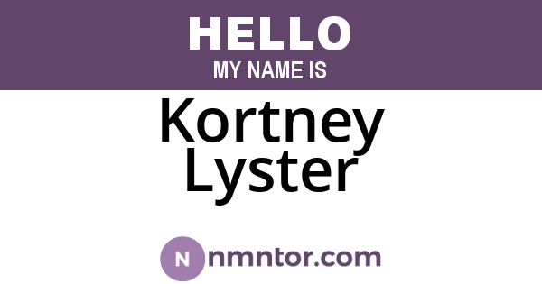 Kortney Lyster