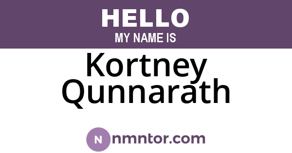 Kortney Qunnarath