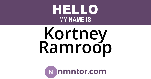 Kortney Ramroop