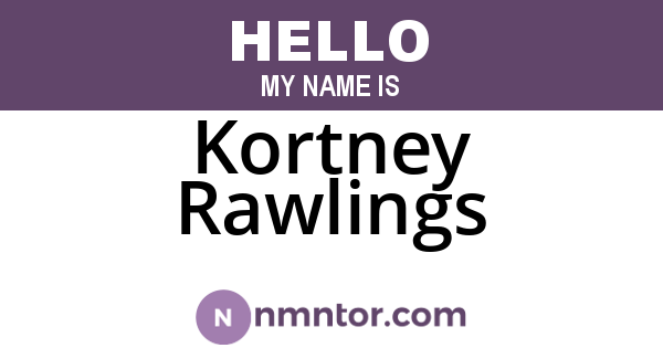 Kortney Rawlings
