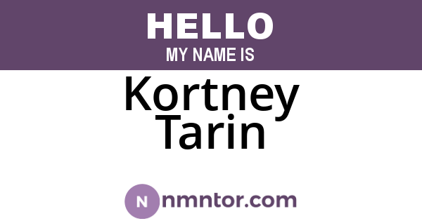 Kortney Tarin